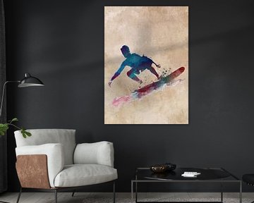 Surfer sport art #surfer #sport sur JBJart Justyna Jaszke