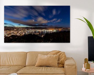 Wellington City 's nachts, NZ, Nieuw-Zeeland van Pascal Sigrist - Landscape Photography