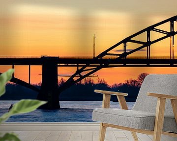Waal bridge silhouette by Jeroen Lagerwerf