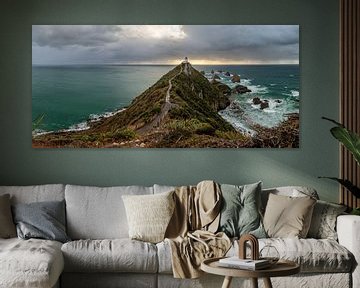 De Vuurtoren van het Nuggetpunt, NZ, Nieuw Zeeland van Pascal Sigrist - Landscape Photography