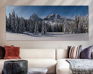 Winter panorama Mythen van Pascal Sigrist - Landscape Photography