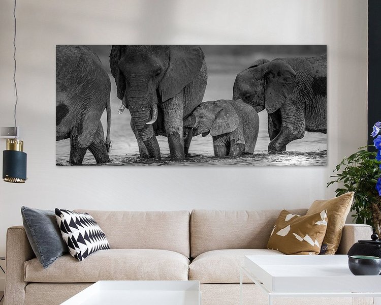 Voorbeeld van het werk in een kamer