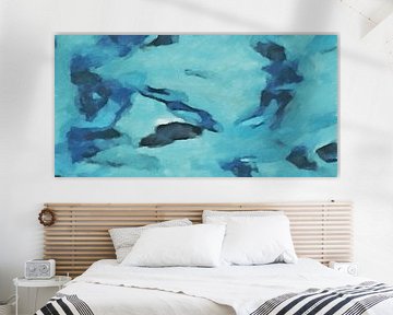 'The Eye, the Fish and the Woman in Blue' - Abstract Art - Digital Art by VenVision Art