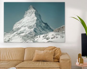 Uitzicht op de indrukwekkende berg Matterhorn van Besa Art
