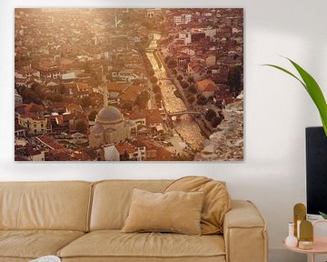 City of Prizren in the south of Kosovo in beautiful golden light by Besa Art