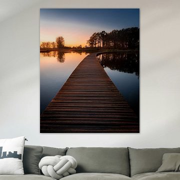 Sunset Boardwalk van Stefan Bauwens Photography