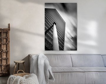 KPN gebouw zwart wit van Prachtig Rotterdam