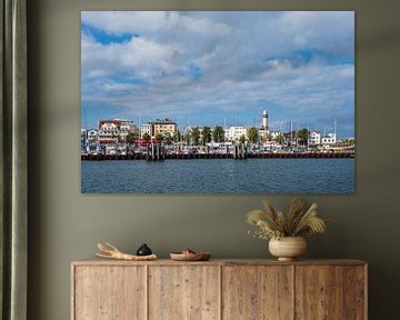 View of the lighthouse of Warnemünde by Rico Ködder