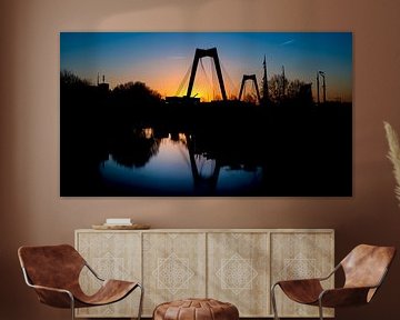 Pont Willems avec coucher de soleil