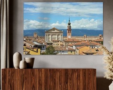 Fantastischer Panoramablick über die alte Cittadella in Italien