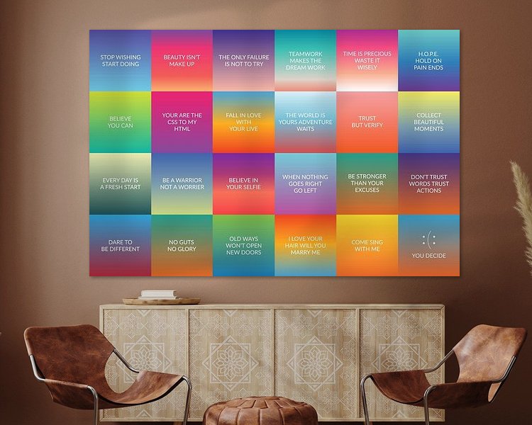 Example of the artwork in a room