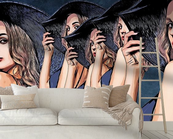 Voorbeeld van het werk in een kamer