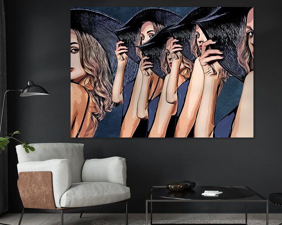 Voorbeeld van het werk in een kamer