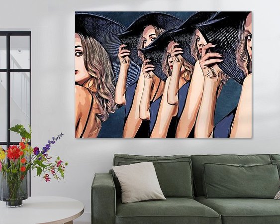 Voorbeeld van het werk in een kamer