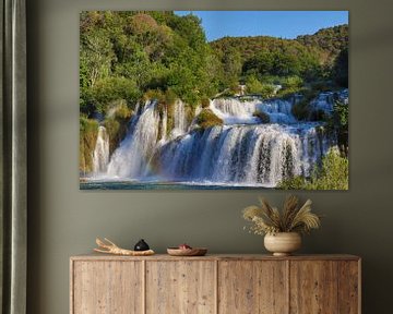 Waterval in Krka National Park in Kroatië  van Rob Doornbos