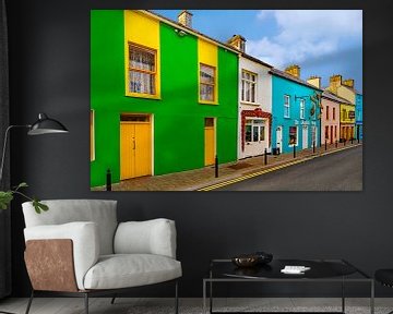 Colourfully painted houses in the town of Dingle, Kerry, Ireland. by Mieneke Andeweg-van Rijn