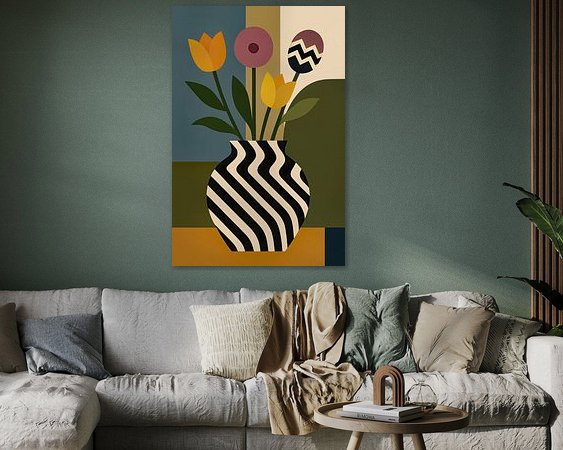 Voorbeeld van het werk in een kamer