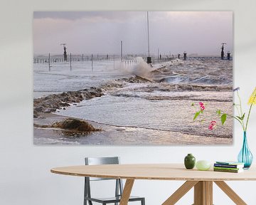 Stormvloed in de Noordzee