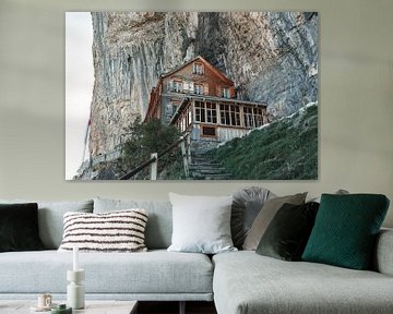 Wunderschönes Berggasthaus Aescher-Wildkirchli im Ebenalp, Alpstein Gebirge von Besa Art