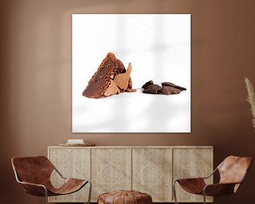 Chocolate tip of Italian chocolate cake by Ans van Heck