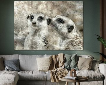 Meerkat couple by Gitta Reiszner