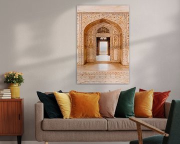 Schöner Marmor in der Festung Agra in Indien von Yvette Baur