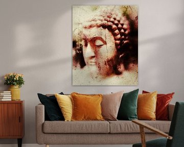 Boeddha aquarel 16032021 van Michael Ladenthin