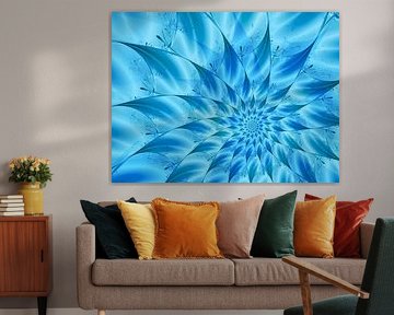 Blütenstern in Blau und Türkis von Claudia Gründler