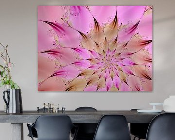 Blütenstern in Pink und Braun von Claudia Gründler