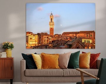 Clock Tower of SIena in Evening Light by The Book of Wandering