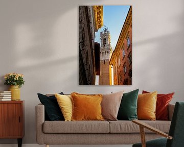 View to Torre del Mangia, Siena, Tuscany