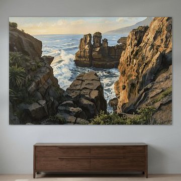 « Acceptation » - Paysage rocheux - Côte de Punakaiki - Nouvelle-Zélande - Art numérique sur Dirk van der Ven