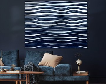 Abstract golvende lijnenspel