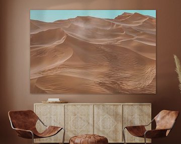 Landschaft Sanddünen mit aufgewirbeltem Sand von Besa Art