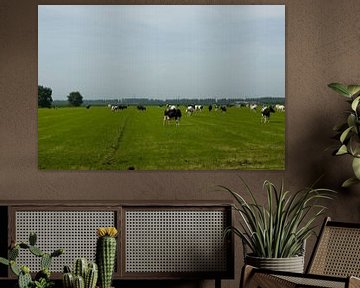 Paysage avec des vaches sur Mooi-foto van Well