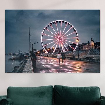 Riesenrad am Scheldekaai Antwerpen bei Nacht | Stadtfotografie | Nachtfotografie von Daan Duvillier | Dsquared Photography