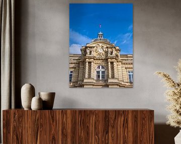 Blick auf das Schloss im Luxemburggarten in Paris von Rico Ködder