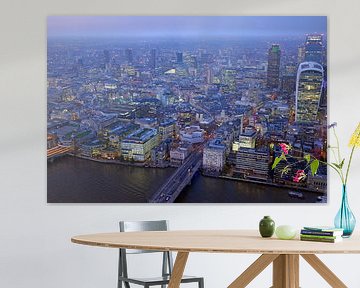 Aerial view of London at the Thames in the evening by Eye on You