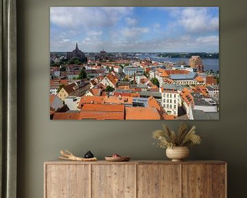 View over the roofs of the Hanseatic City of Rostock by Reiner Conrad