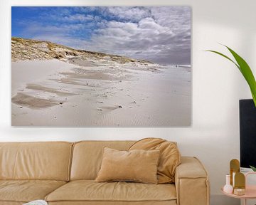 Storm along the coast with beach and dune