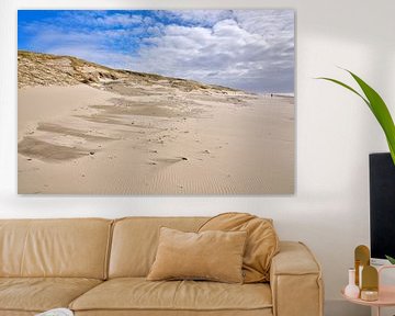 Storm langs de kust met strand en duin van eric van der eijk