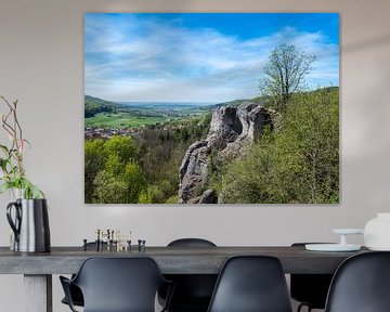 Blick über die Fränkische Schweiz mit Felsen von Animaflora PicsStock