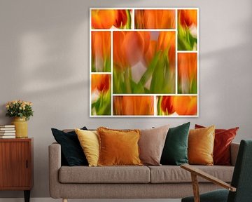 Tulpen | 9vaks-collage van Rob van der Pijll