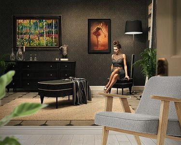 Example of the artwork in a room