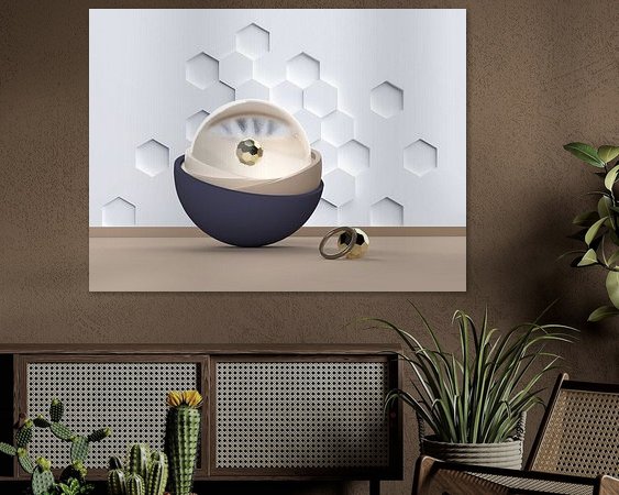 Voorbeeld van het werk in een kamer