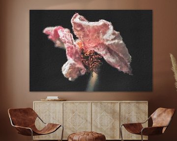 Roze bloem digitaal schilderij van Digitale Schilderijen