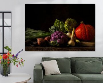 Nature morte aux légumes sur Annemieke Nierop