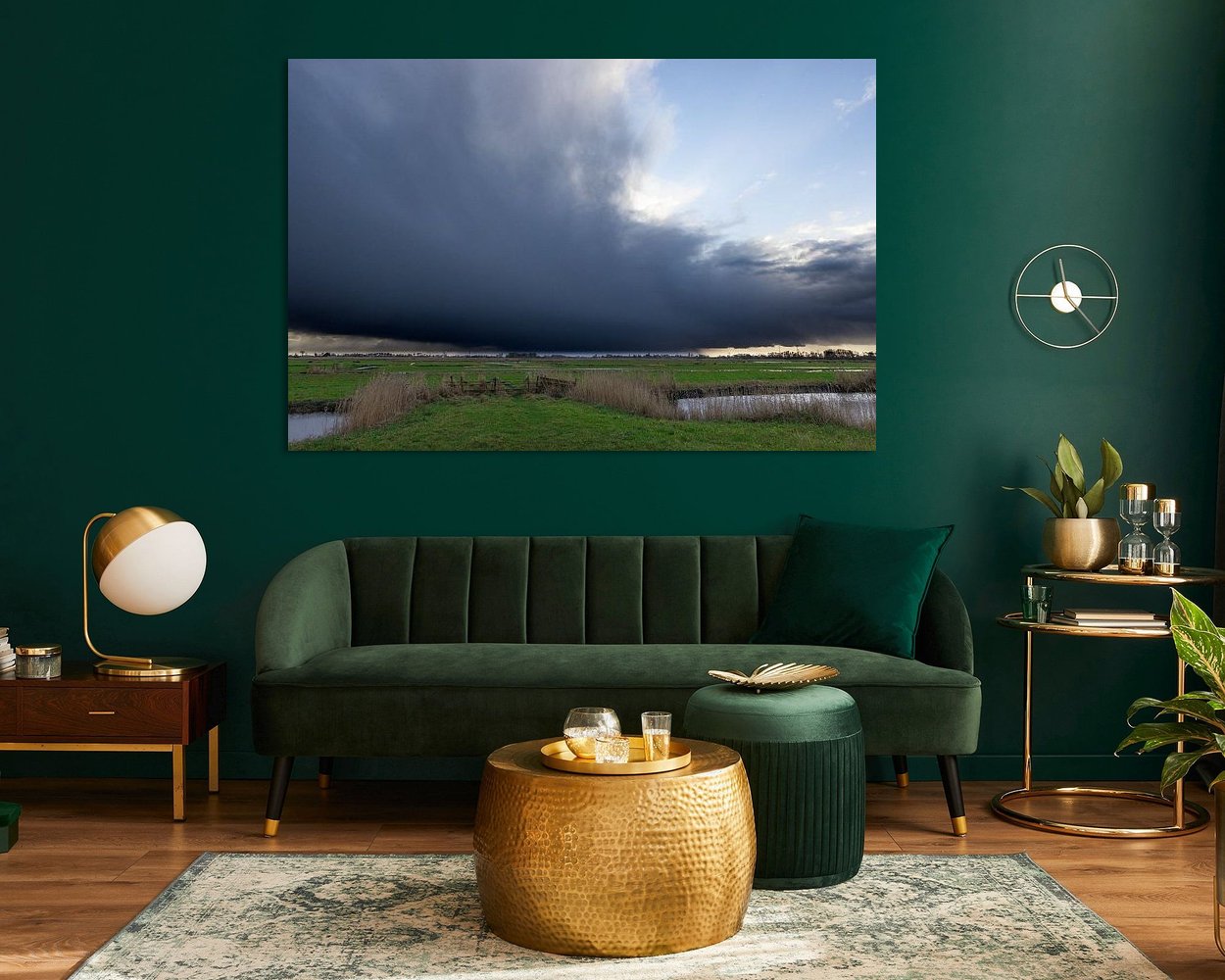 Voorbeeld van het werk in een kamer