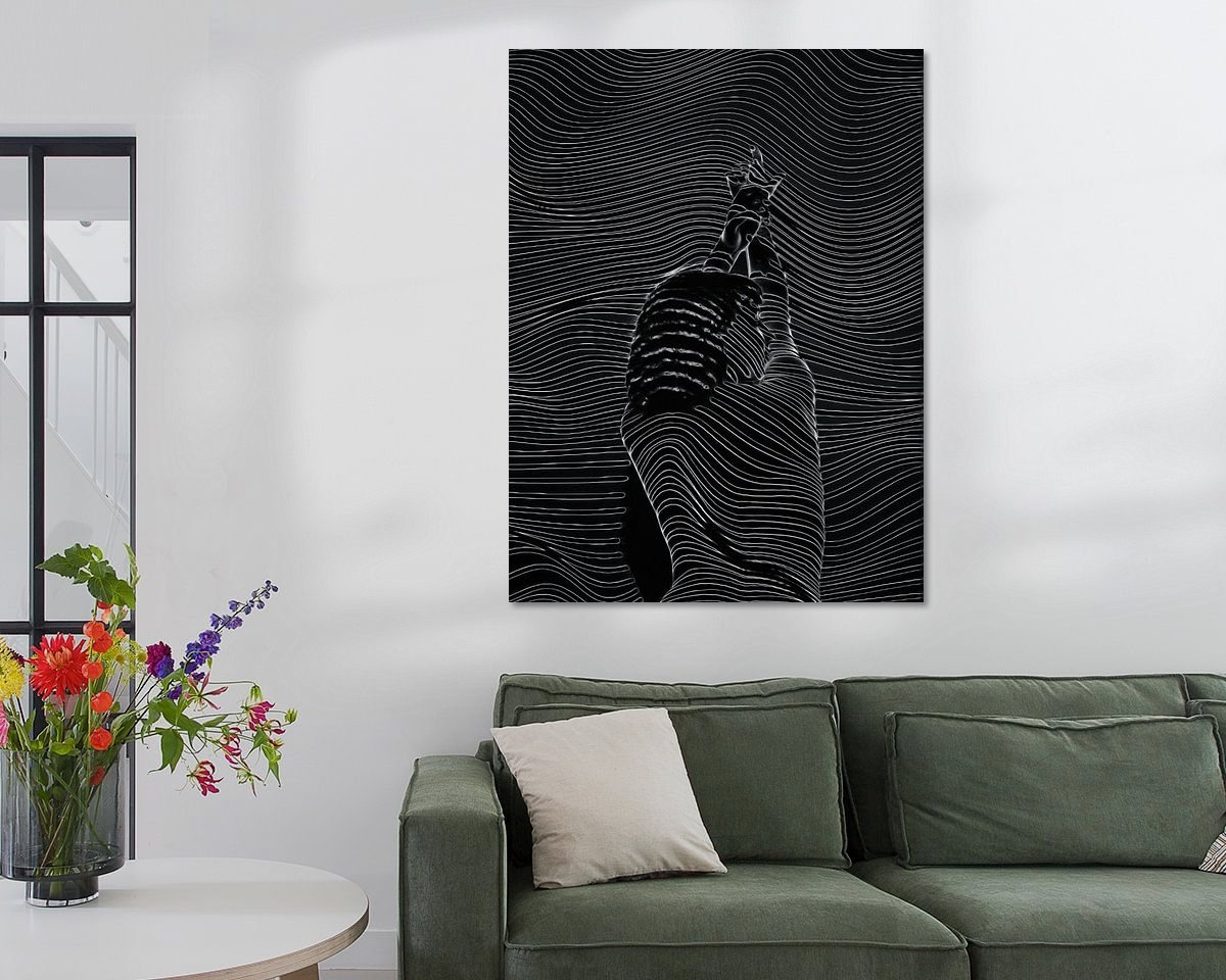Voorbeeld van het werk in een kamer
