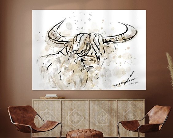 Voorbeeld van het werk in een kamer